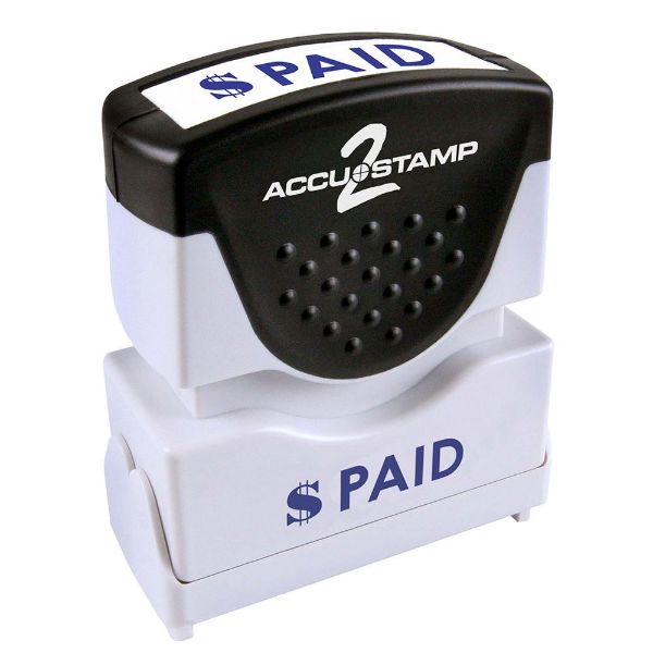 ACCUSTAMP2 Message Stamp, Paid, Pre-Ink, Blue Ink (035602)