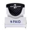 ACCUSTAMP2 Message Stamp with Micro Ban Protection, Paid, Pre-Ink, Blue Ink (035602)