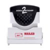 ACCU-STAMP2 MAILED Message Stamp, One-Color Pre-Ink Self-Inking Stamp with Shutter for Business, Retail and Personal Use, Bright Red Ink (035586)