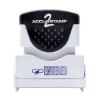 AccuStamp 2 Message Stamp with Shutter, 1-Color, ENTERED, 1-5/8" x 1/2" Impression, Pre-Ink, Blue Ink (035614)