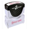 AccuStamp 2 Message Stamp with Shutter, 1-Color, FILE COPY, 1-5/8" x 1/2" Impression, Pre-Ink, Red Ink (035596)