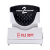 AccuStamp 2 Message Stamp with Shutter, 1-Color, FILE COPY, 1-5/8" x 1/2" Impression, Pre-Ink, Red Ink (035596)