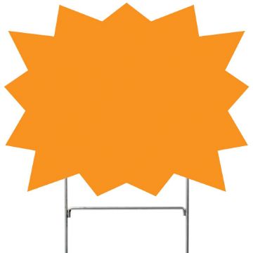 Cosco Sign Kit, Burst Sign with Stake, Plastic Corrugate, 15" x 19", (098423)