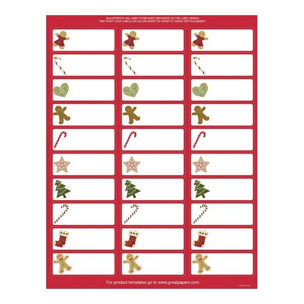 Great Papers! Ginger Friends 30-Up Address Label, 5 sheets/150 labels, 1" x 2.625" (2011600)