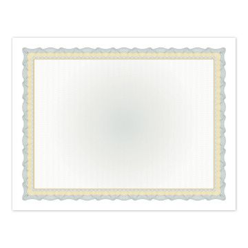 Great Papers! Twisty Graph Green with Gold Foil Border Certificate, 8.5"x 11", 15 Count (2013306)