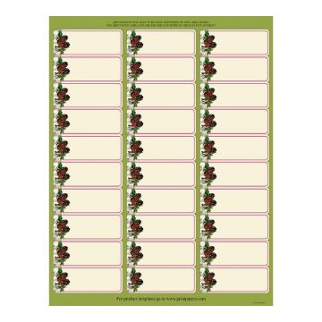 Great Papers! Pinecone Garland 30-Up Address Label, 5 sheets/150 labels, 1"x2.625" (2014068)