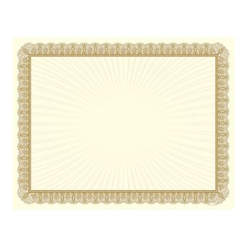 Great Papers! Metallic Gold Value Certificate, 8.5" x 11", 100 Count (961035)