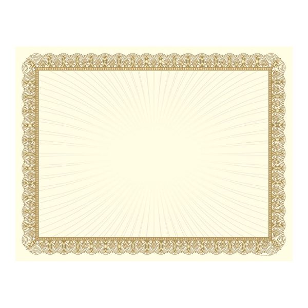 Great Papers! Metallic Gold Value Certificate, 8.5" x 11", 100 Count (961035)