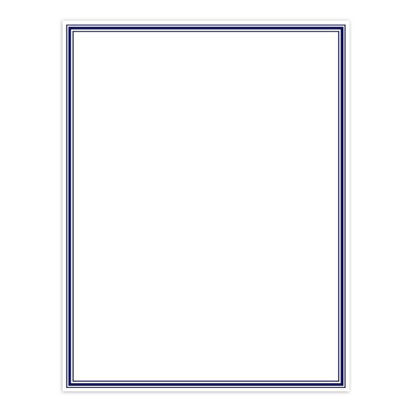 Great Papers! Navy Border Letterhead, for Certificates, Letters, and Personal Messages, Printer Friendly 8.5”x11”, 80 Sheet Count (2014024)