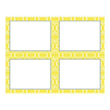 Great Papers! Fresh Slate Damask 4-Up Postcard - 2012141