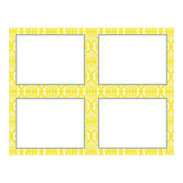 Great Papers! Fresh Slate Damask 4-Up Postcard - 2012141