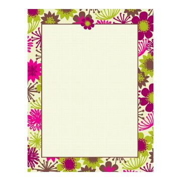 Great Papers! Organic Citrus Flowers Letterhead, 20 Count, 8.5"x11" (2012203)