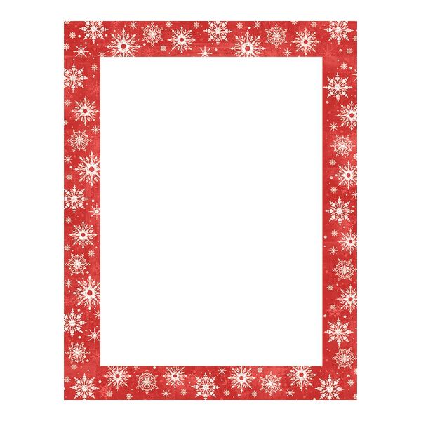 Great Papers! Snowy Flakes Letterhead, 25 count, 11" x 8.5" (20103022)
