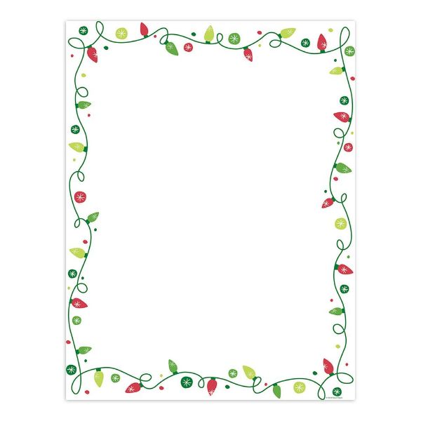 Great Papers! String Of Lights Foil Letterhead, 40 count, 11" x 8.5" (2011481)