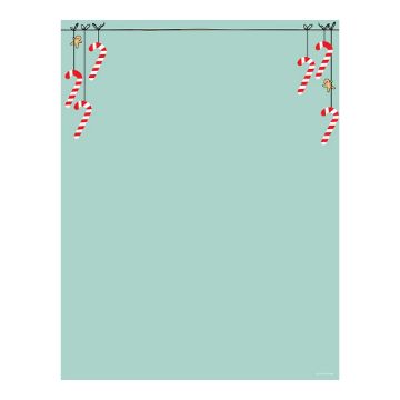 Great Papers! Minty Candy Canes Letterhead, 8.5" x 11", 80 Count (2019107)