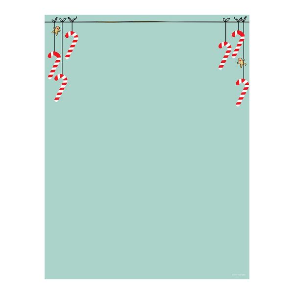 Great Papers! Minty Candy Canes Letterhead, 8.5" x 11", 80 Count (2019107)