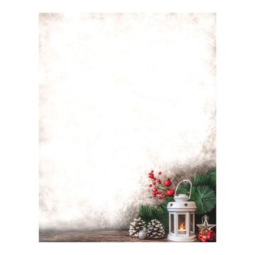 Great Papers! Lantern Greetings Holiday Stationery Letterhead, 8.5" x 11", 50 count (2021108)