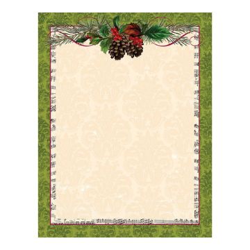 Great Papers! Pinecone Garland Letterhead, 25 count, 11" x 8.5" (2014079)