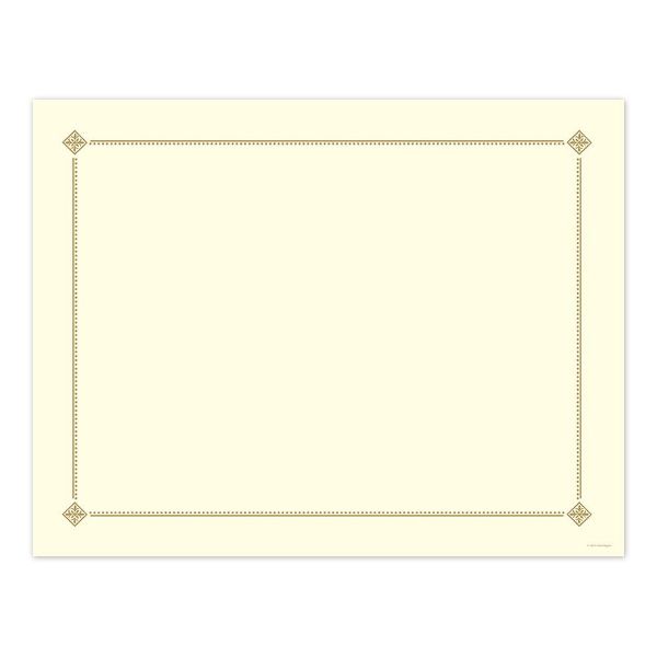 Great Papers! Corner Tiles Gold Foil Certificate, 8.5" x 11", 12 Count (2012197)