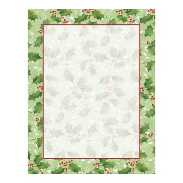 Great Papers!  Jolly Holly Holiday Letterhead Stationery, 8.5" x 11" sheet size, Printer Compatible, 80 count (2011610)