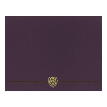 Great Papers! Plum Classic Crest Certificate Cover, 12"x 9.375", 5 Count (903116)