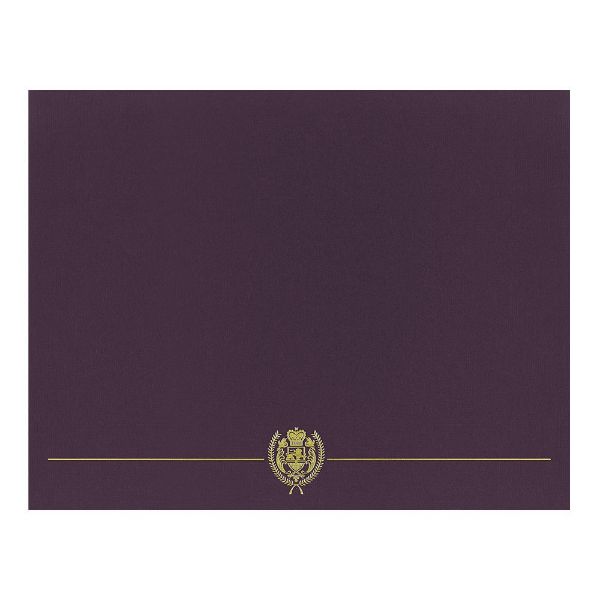 Great Papers! Plum Classic Crest Certificate Cover, 12"x 9.375", 5 Count (903116)