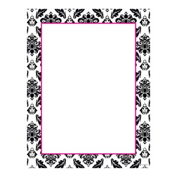 Great Papers! Black & White Damask Letterhead, 8.5"x11", 80 Count (2012027)