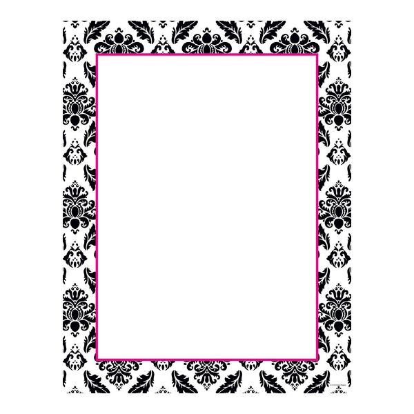 Great Papers! Black & White Damask Letterhead, 8.5"x11", 80 Count (2012027)