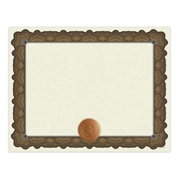 Great Papers! Cambridge Gold Border Certificates with Embossed Copper Foil Seal, 8.5" x 11", 10 count (2020004)