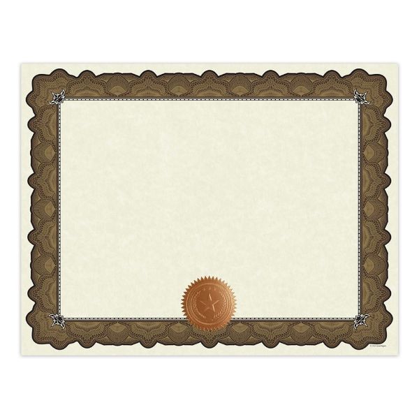 Great Papers! Cambridge Gold Border Certificates with Embossed Copper Foil Seal, 8.5" x 11", 10 count (2020004)