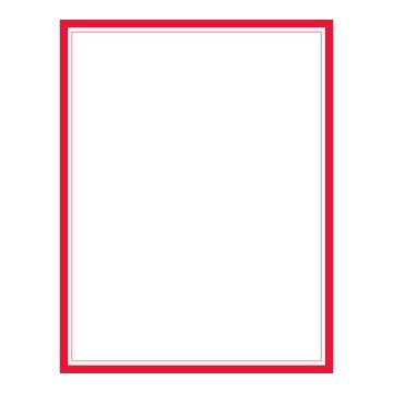 Great Papers! Red Border Letterhead, 8.5"x11", 80 Count (2014018)