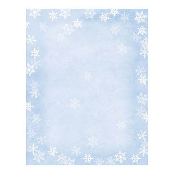 Great Papers! Winter Flakes Letterhead, 80 count, 11" x 8.5" (962248)