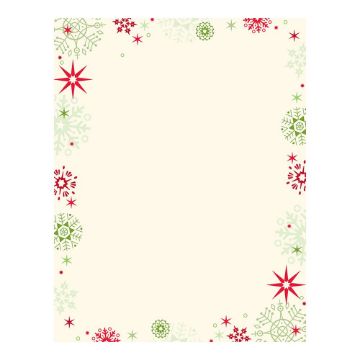 Great Papers! Red And Green Flakes Letterhead, 80 count, 11" x 8.5" (2013259)