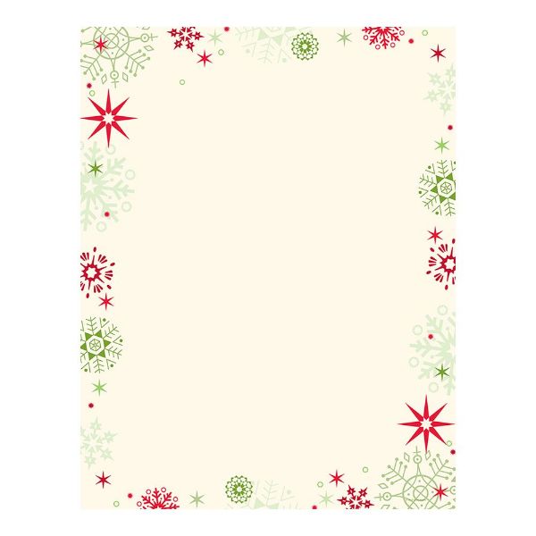 Great Papers! Red And Green Flakes Letterhead, 80 count, 11" x 8.5" (2013259)