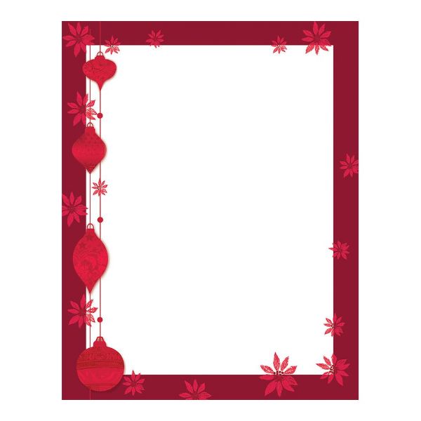 Great Papers! Painted Poinsettia Letterhead, 80 count, 11" x 8.5" (2014084)