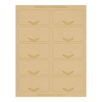 Great Papers! Kraft with Gold Gift Tag - Shipping Label, 8.5" x 11" Sheet/2" x 4" Label, 5 Sheets/50 Labels (2019113)