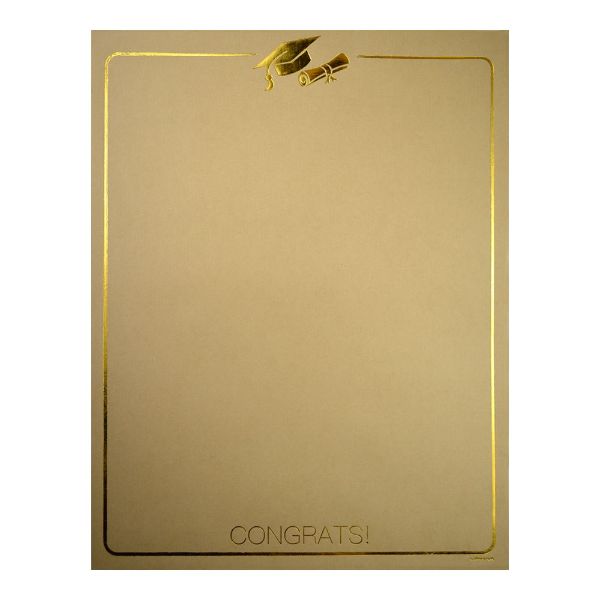 Great Papers!® Golden Grad Gold Foil Letterhead, 8.5" x 11", 40 count (2020017)