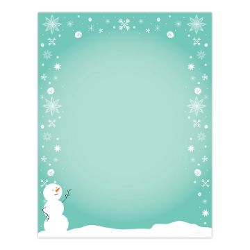 Great Papers! Silly Snowman Holiday Stationery Letterhead, 8.5" x 11", 80 sheets (2011863)