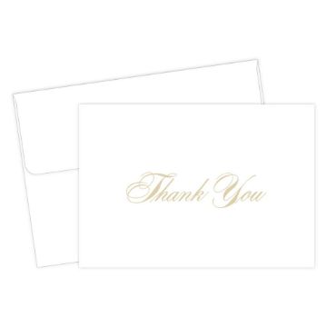 Great Papers! Gold Thank You Note Cards with Envelopes, 4.875" x 3.375", 48 Count (10624)