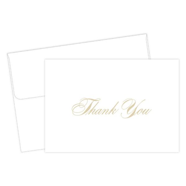 Great Papers! Gold Thank You Note Cards with Envelopes, 4.875" x 3.375", 48 Count (10624)
