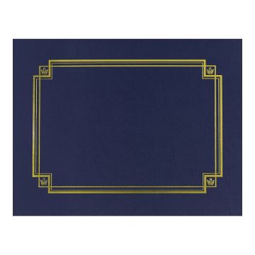 Great Papers! Navy Linen Certificate Cover, 12"x 9.375", 3 Count (938903)