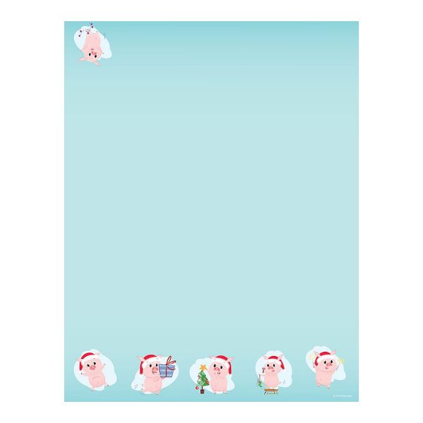 Great Papers! Merry Pig Letterhead, 8.5" x 11", 80 Count (2019117)