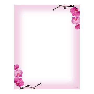 Great Papers! Pink Orchids Letterhead, 8.5 x 11 Inches, 80 Count (2013191)