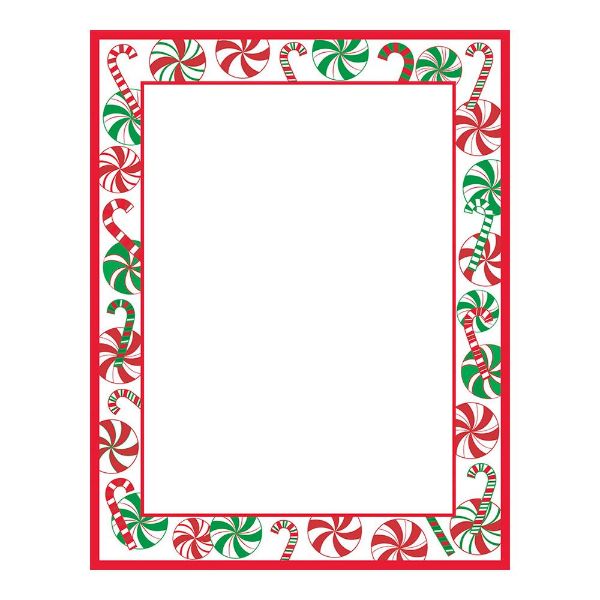 Great Papers! Peppermint Party Holiday Letterhead Stationery, 8.5" x 11", Printer Compatible, 80 sheets (2014062)