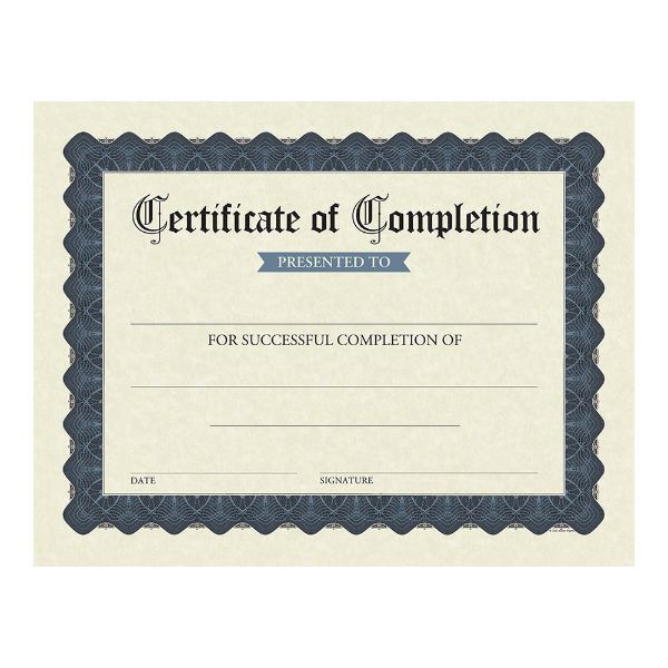 Great Papers! Stone Blue Completion Award Certificate, 8.5" x 11", 15 count, Inkjet and Laser Printer Compatible (2020149)