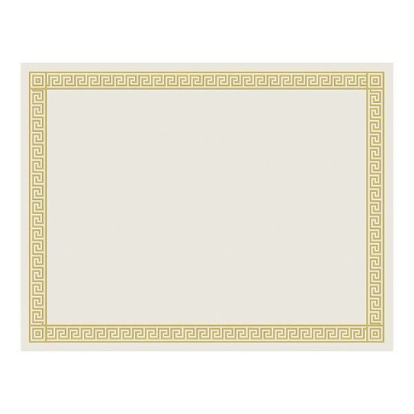 Great Papers! Gold Foil Channel Border Certificate, 8.5"x 11", 15 Count (963007)