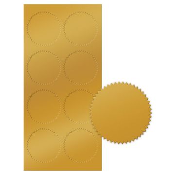 Great Papers! Starburst Gold Foil Certificate Seal, 1.75", 50 Count (901200)