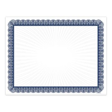 Great Papers! Blue Value Certificate with Blue Border, for Awards, Achievements, and Recognition, 8.5”x11” Printer Friendly, 100 Sheet Count (961033)