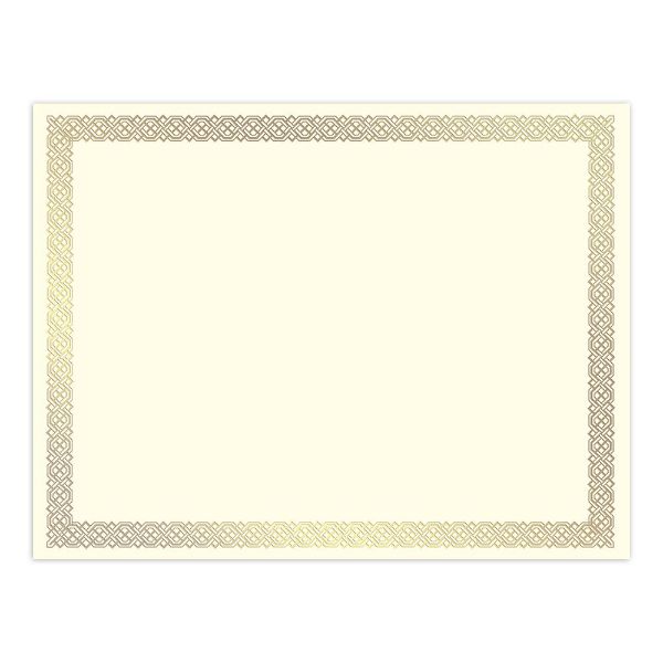 Great Papers! Braided Foil Certificate, 8.5 x 11 Inches, 12 Count (936060), Gold