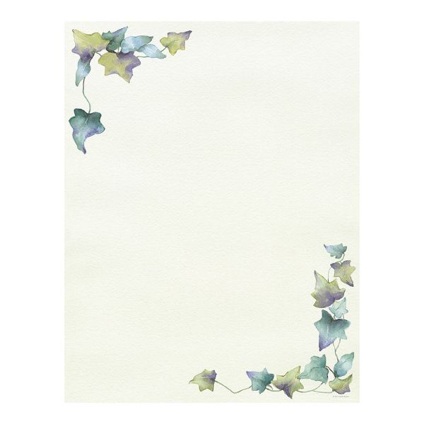 Great Papers! Painted Border Letterhead, 100 GSM 8.5” x 11” Printer Friendly, 80 Sheet Pack (2013188)